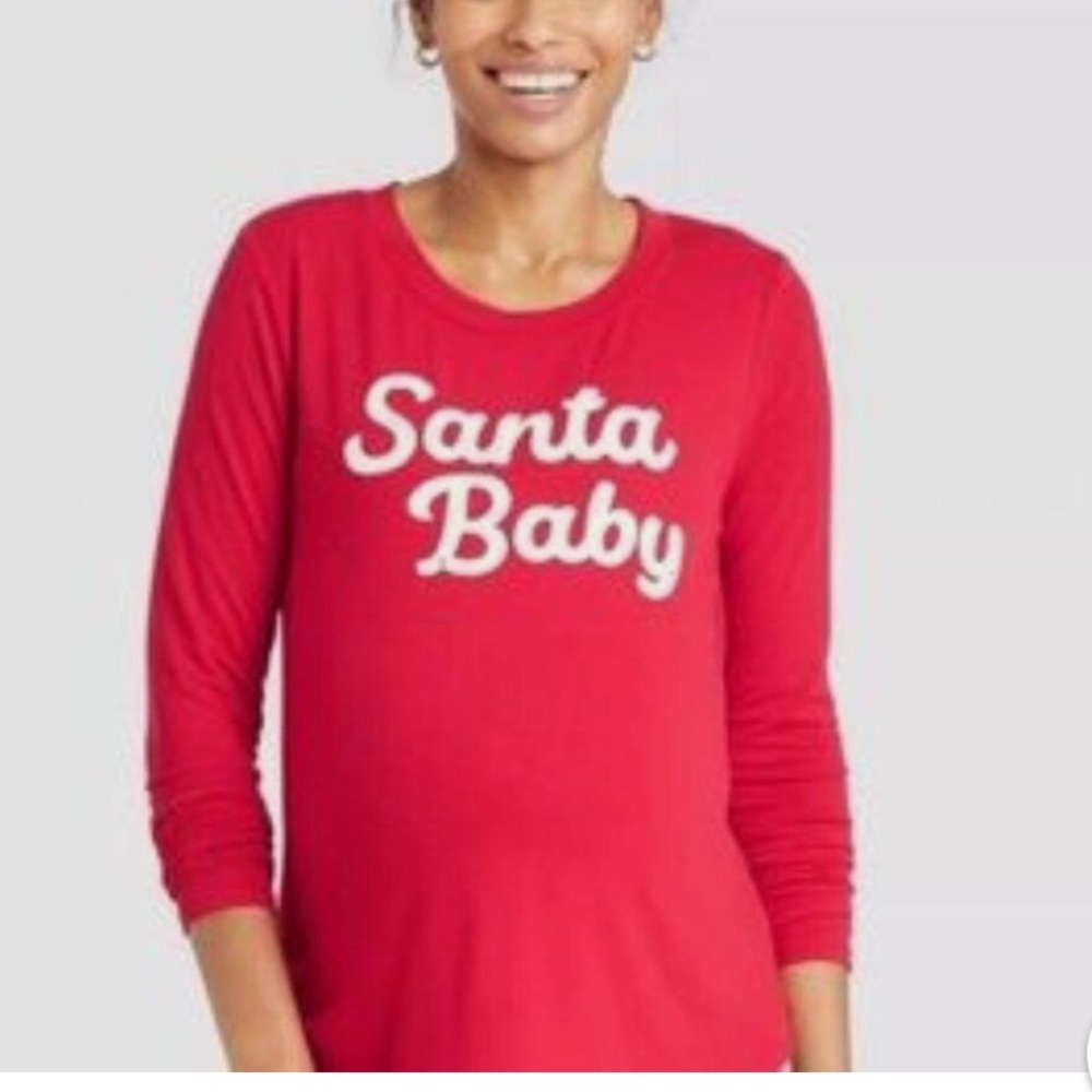 Isabel Materny “Santa Baby” maternity shirt